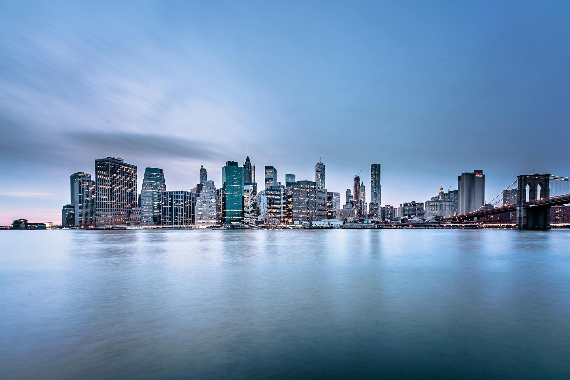 body of water near city buildings