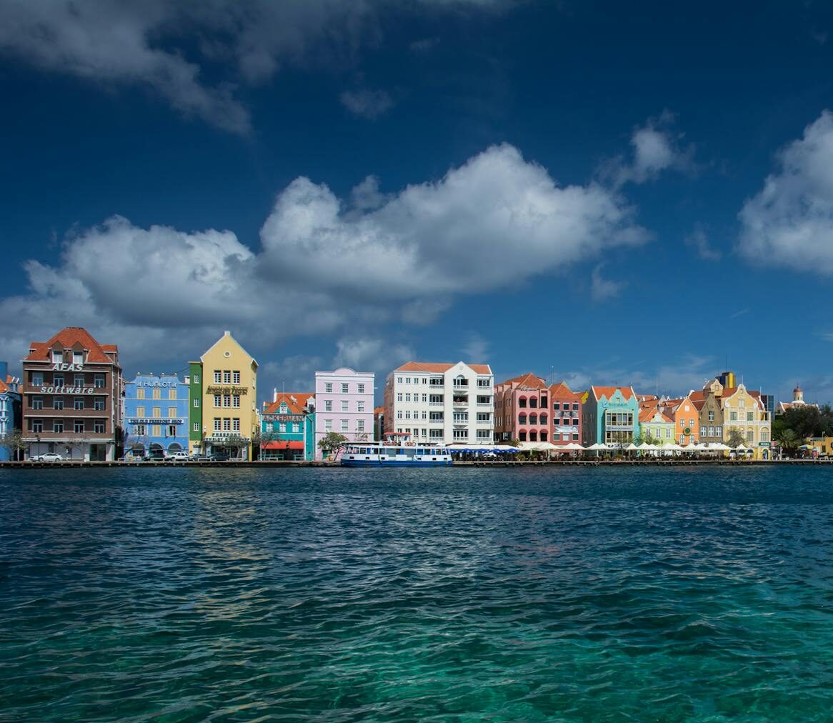 colorful handelskade buildings willemstad curacao waterfront during daytime