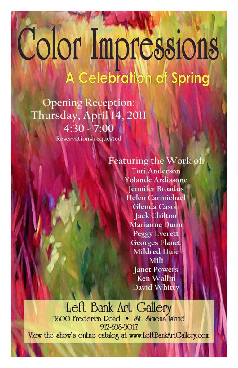 The Left Bank Art Gallery Celebrates Spring on the Georgia Coast – St. Simons Island