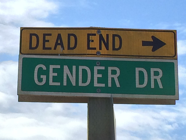 gender, street sign, dead end, women's rights, humor, politics, 