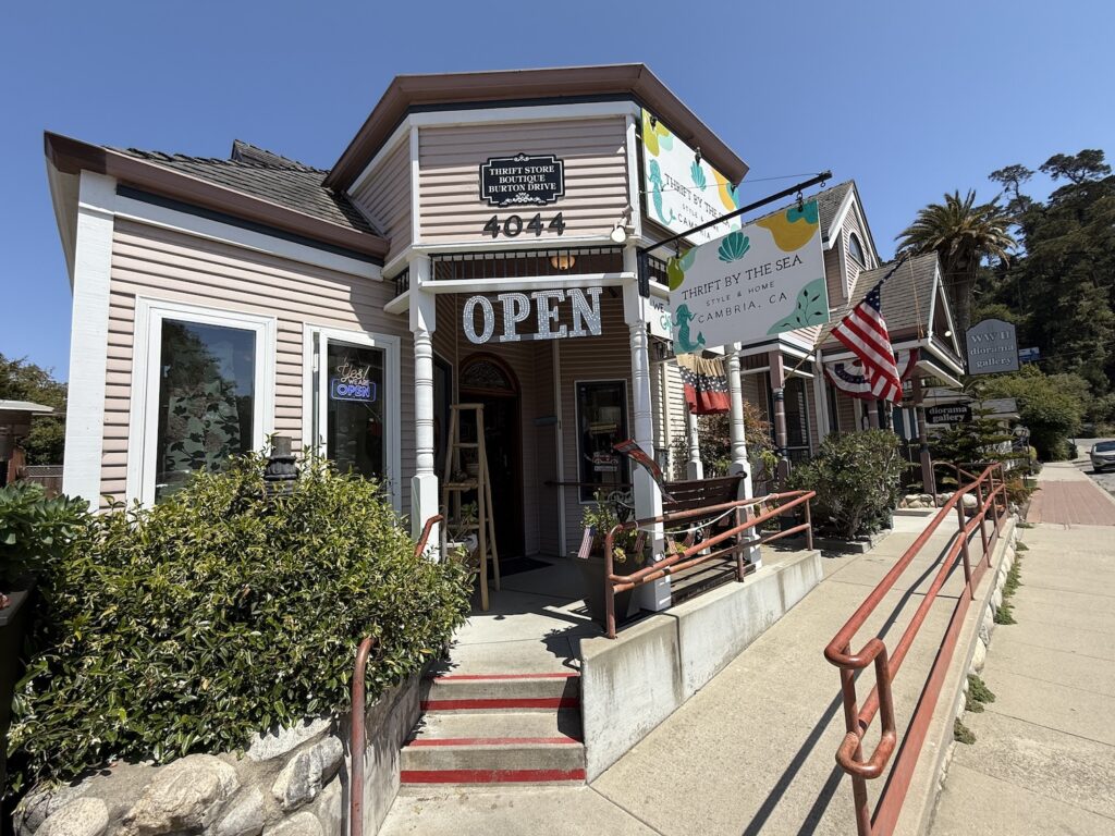 Cambria, California, USA, Thrift By the Sea, store selling used household items and clothing for resale
